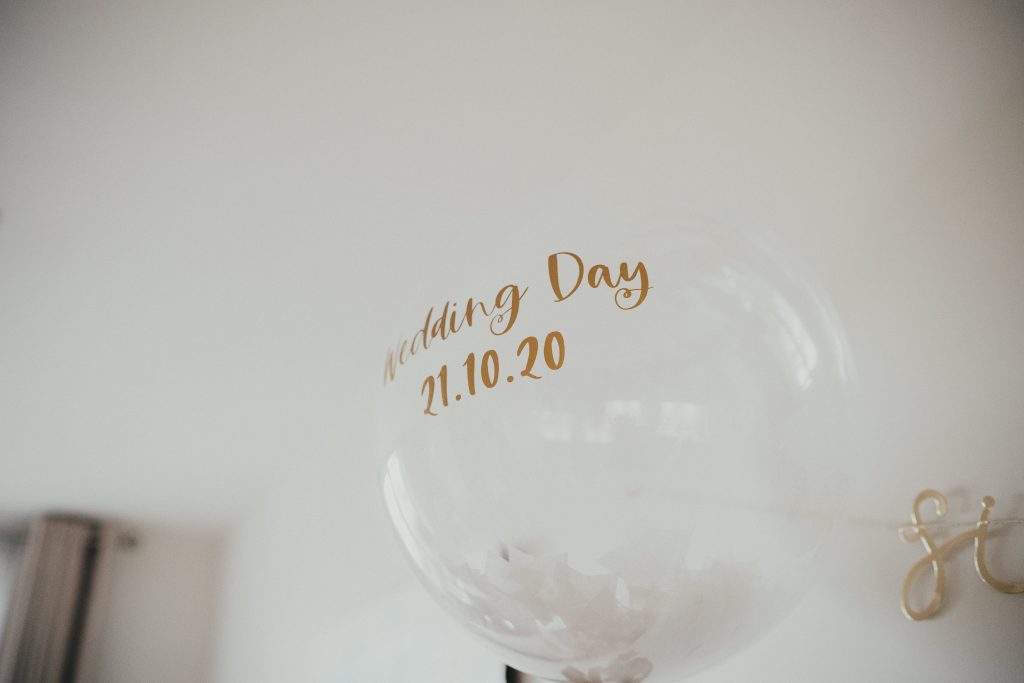 Wedding date balloon