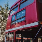 old-fashioned london bus in brighton