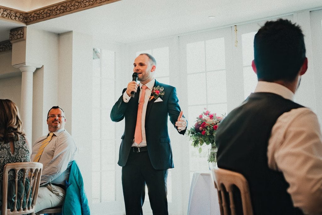 groom making his speech