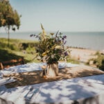 a wedding table in the sun
