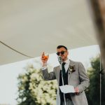 the groom giving a toast