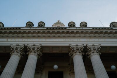 Westminster Council House columns and architecture.